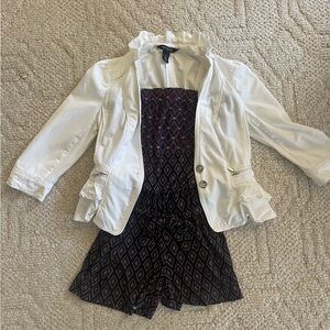 Romper & jacket outfit